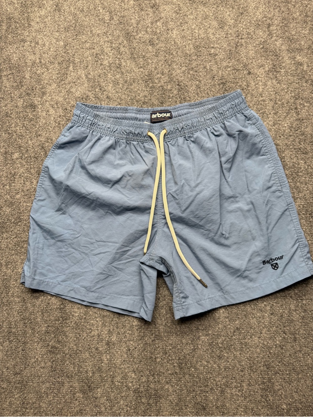 Barbour Men’s Medium Light Blue Drawstring swimming Shorts